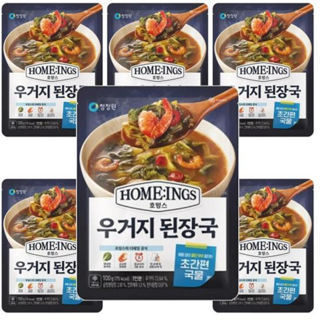정원 청정원 호밍스 우거지 된장국 100g 6개