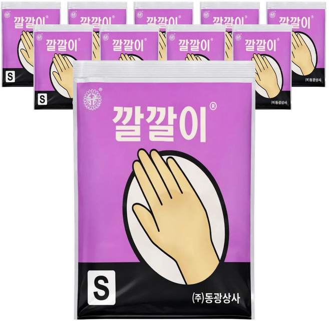 오라이브 동광상사 깔깔이 라텍스 미용장갑 소형 S, 10개