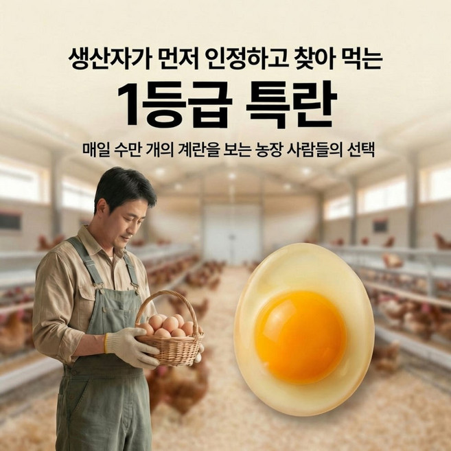 [양계장사람들] 1등급란 특란(XL) 무항생제 왕란특란대란 달걀, 1개, 30구