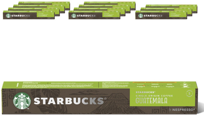 STARBUCKS 星巴克 Nespresso瓜地馬拉咖啡膠囊, 12盒, 10個, 5.2g
