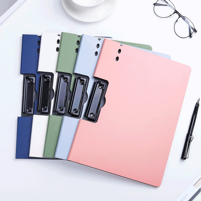 가로 세로 A4 클립보드 6컬러 서류철 화일, 스카이블루, 1개, 세로형