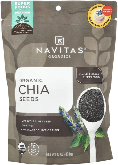 행복하세요 Navitas Organics 유기농 치아씨 454g(16oz) 건강하시구요, 454g, 1개 - 쿠팡