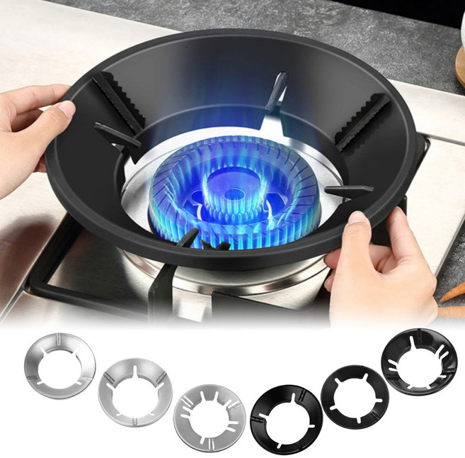 휴대용 가스렌지 화구커버 화구덮개 바람막이 가림막 가드, 아연도금, 1개, E 5홀 블랙