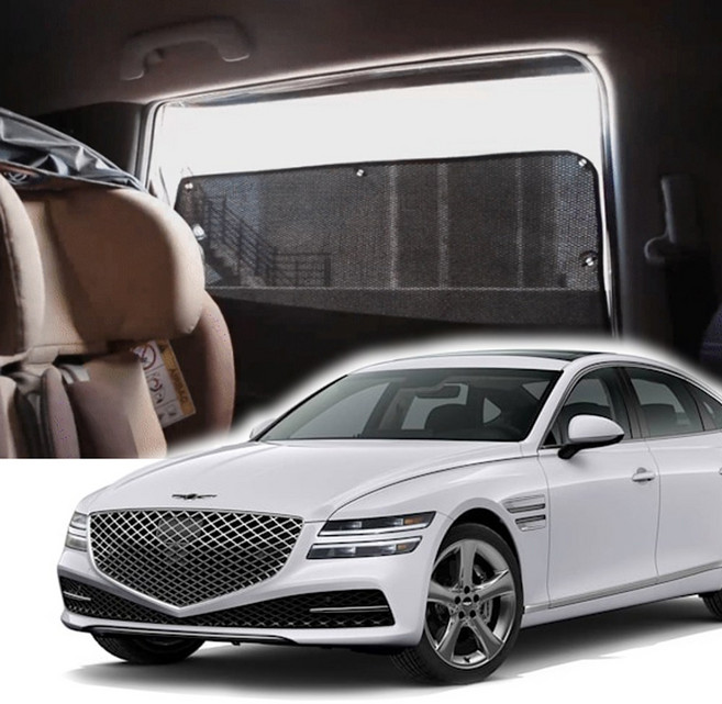 썬블럭 햇빛가리개 커튼 차박 제네시스 신형 G80 RG3 (20년3월~현재) 1+2열, 1세트, 1+2열 검정 G80/RG3 GW117