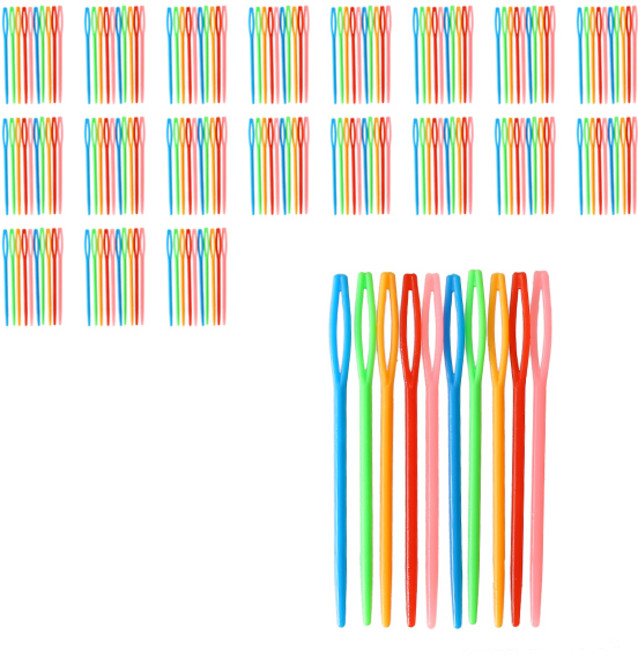 [모핸] 안전바늘 플라스틱 돗바늘 (200개입), 7cm, 1세트