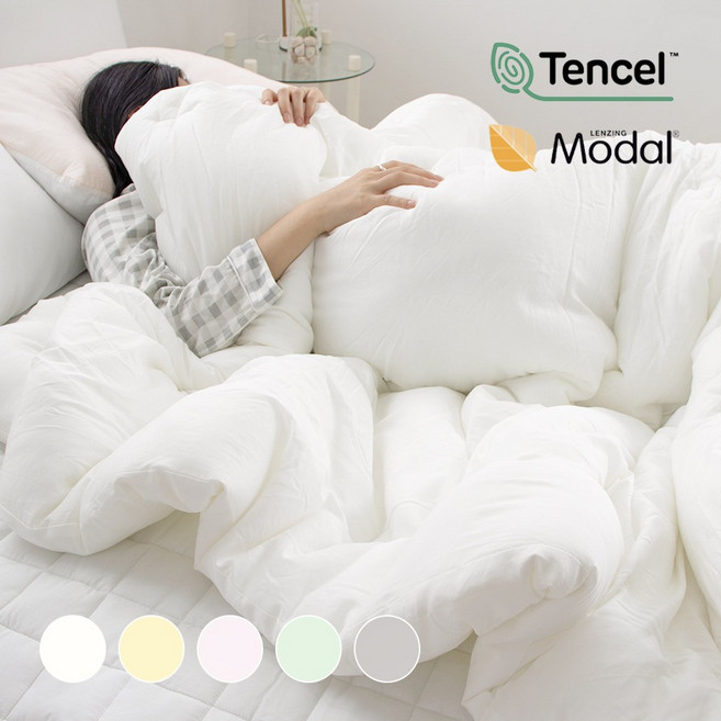 말랑말랑 따뜻 포근 렌징 텐셀 모달 100% 차렵이불 5종
