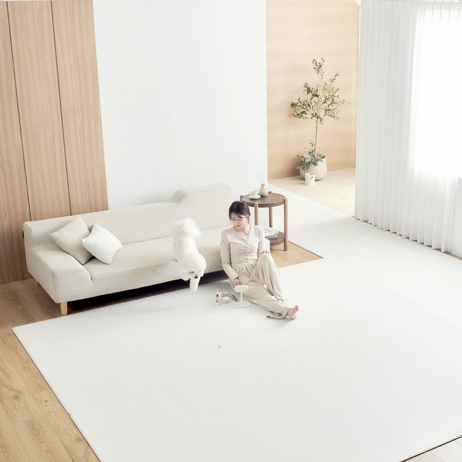 어멍맘 미끄럼방지 펫러그 펫매트 강아지매트 논슬립 애견매트, 스노우화이트, 1개