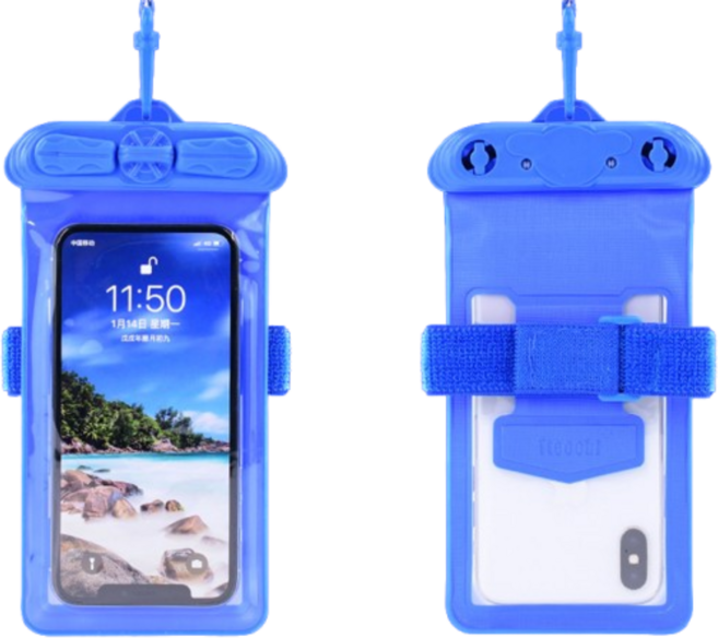 나블리박스 암밴드 방수팩 스마트폰 물놀이 수영장 방수파우치, 로열블루, 1개