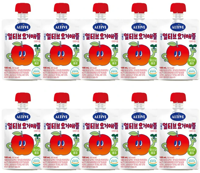 얼티브 식물성 요거애플, 100ml, 10개 - 쿠팡