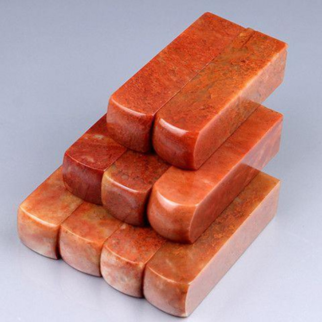 壽山石圓頭印章 篆刻石料, 1個, 壽山圓頭2X2X7 1個