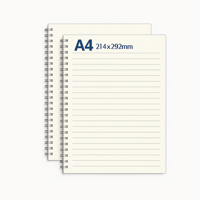 다데이 투명 코일북 심플 가로줄 노트 80매 2개, 2개입