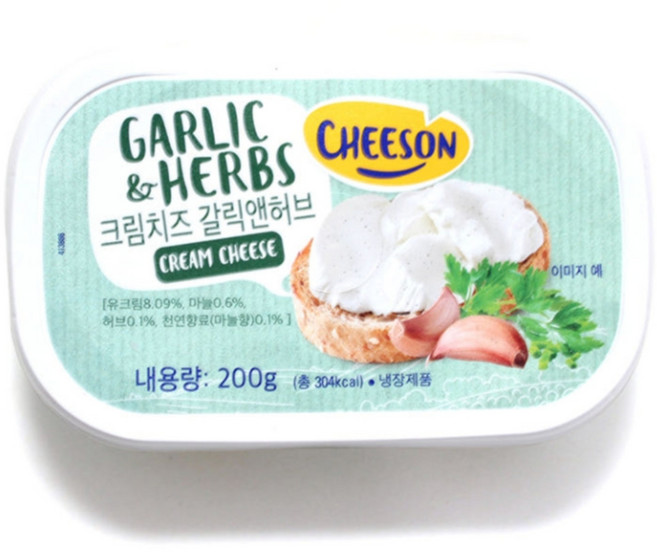 치즈온 갈릭앤허브 크림치즈, 3개, 200g