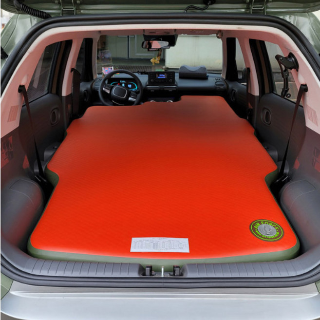 [에어포스] 캐스퍼 차량용 에어매트 차박 캠핑매트 두께 10cm, 레드/올리브 그린