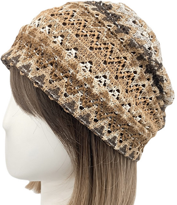 엄마짱 MDS_8523_페르시안망사 사계절 헤어두건 / 지그재그패턴 봄여름 비니 중년여성 봄여름두건 위생두건 여성탈모 엄마선물모자 생활복 컬러 헤어두건 항암모자 요가모자 산책 애견