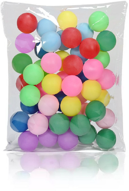 KC인증필 컬러 무지 추첨볼 로고없는 탁구공 공예 행사용 만들기, 혼합색, 1세트, 50개입