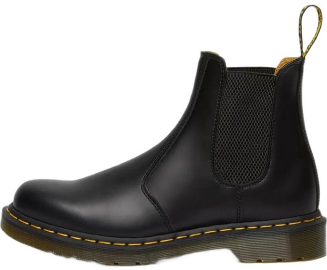 닥터마틴 남녀 공용 2976 옐로 스티치 클래식 스무스 첼시 레더 부츠 22227001