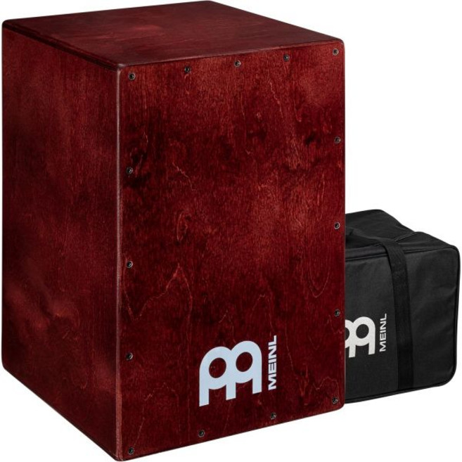 마인들 퍼커션 카페 카혼 박스 드럼스네어 및 베이스 톤 포함 어쿠스틱 음악용 — 유럽산 발틱 버치 우드 손으로 연주 2년 보증 BC1NB, Wine Red, With Bag, 1개