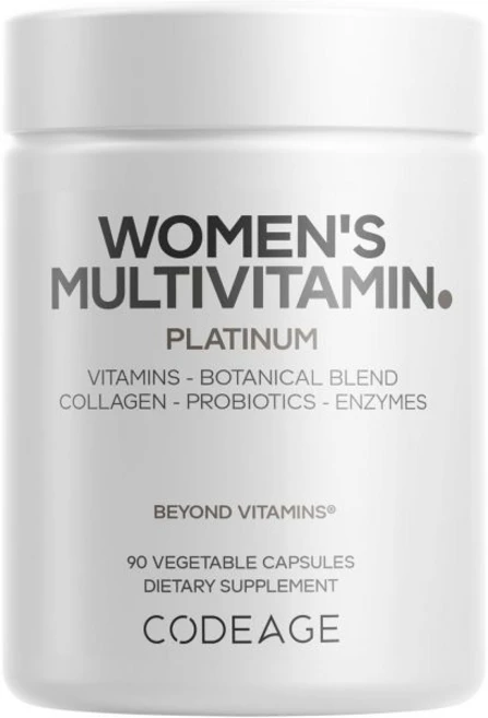 Codeage Women’s Multivitamin Platinum - Vitamins A D3 K1 K2 B12 & Minerals CoQ10 Skin Hair & Na, Codeage 여성용 종합비타민 플래티넘 - 비타민 A, 1개 - 쿠팡