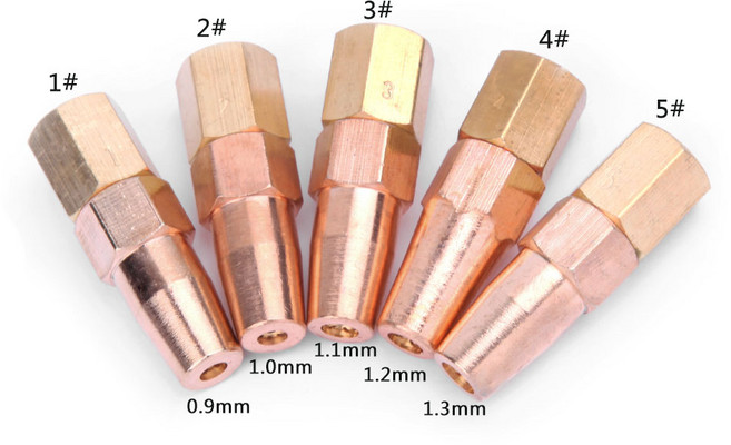 5 PCS H01-6 프로판 가스 용접 노즐 산소 가스 접촉 팁 홀더 가스 노즐