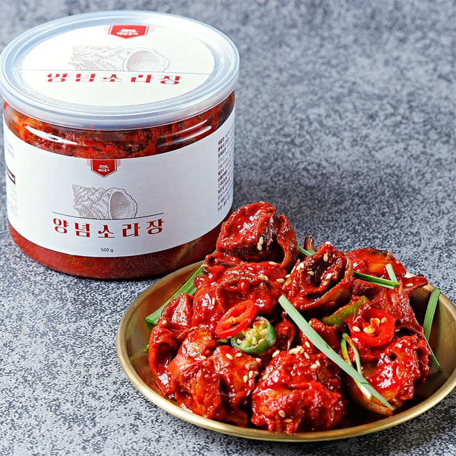 백년본가 간편 순살 깐 수제 비법 양념 소라장, 1개, 350g