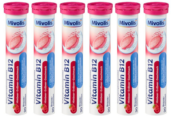 미볼리스 비타민b12 발포비타민 20정 6개 세트 독일 mivolis vitamin b12, 6세트