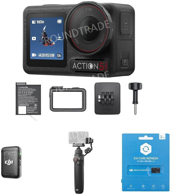 일본 DJI 오즈모 액션 카메라 5프로 4K 방수 듀얼터치 스포츠용, 2. + 2년 연장 CARE 보증, 1. 스탠다드 콤보, 하이킹 콤보
