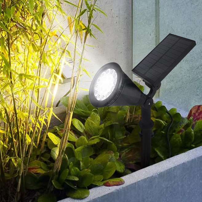 태양광 수목등 정원등 투광등 태양열 LED 야외 조명 18구, 노란빛