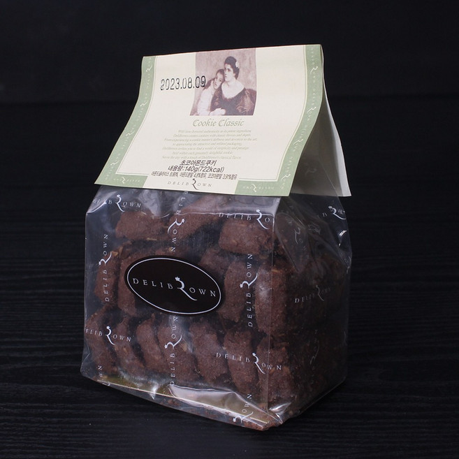 수제쿠키 카페쿠키 어린이집간식선물 초코아몬드 140g 3봉지, 3개