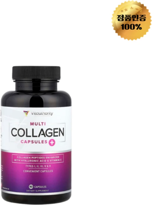 비타어쏘리티 멀티 콜라겐 + 히알루론산 비타민C 칼슘 1600mg 캡슐 90정, 90회분, 1개 - 쿠팡