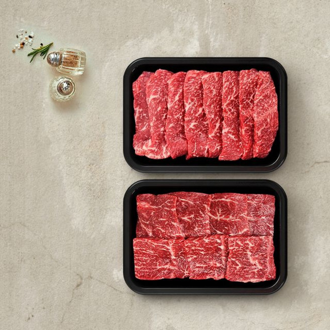 투뿔한소 한우 1++등급 구이모둠, 1개, 400g