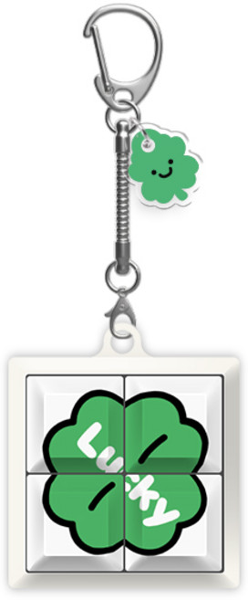 행운을 가득 담아 그린 포춘 네모 키보드 키캡 아크릴 키링 키체인 키홀더 키보드와 호환 가능, 청축, 그린포춘_003