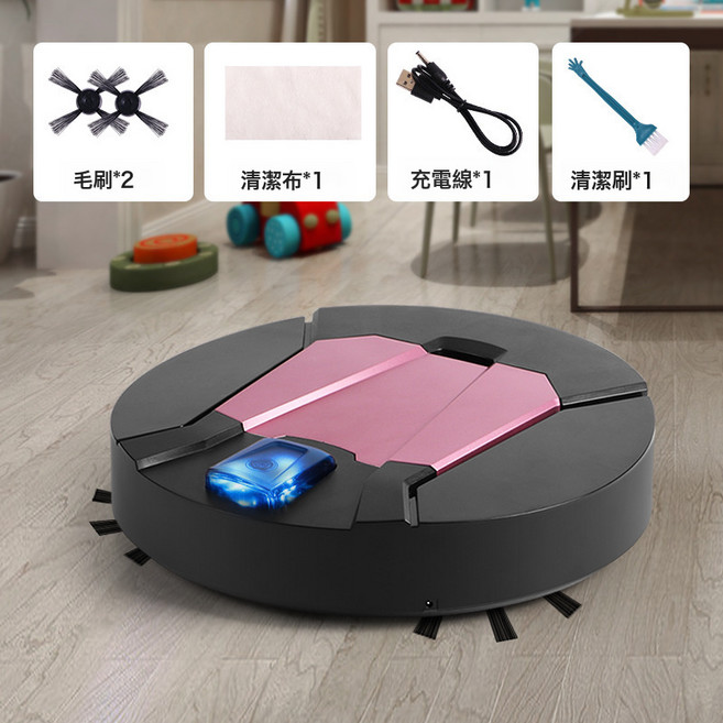智掃地機器人家用四合一自動吸塵器懶人充電清潔家電禮品批發, 一臺, K355黑色