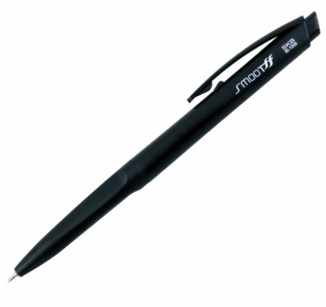 SKB IB-1006 0.6 舒活炫彩中油筆，原子筆，色彩鮮明，書寫流暢，辦公文具, 黑, 1組