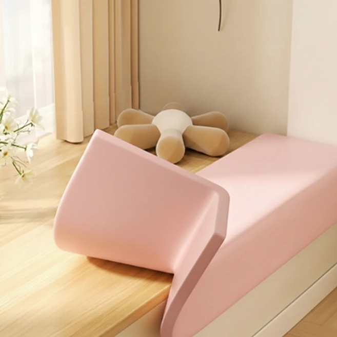 홈앤힐링 흔적없는 모서리 충격방지 패드 벽 충격흡수 스펀지, 클레이 핑크, 1개