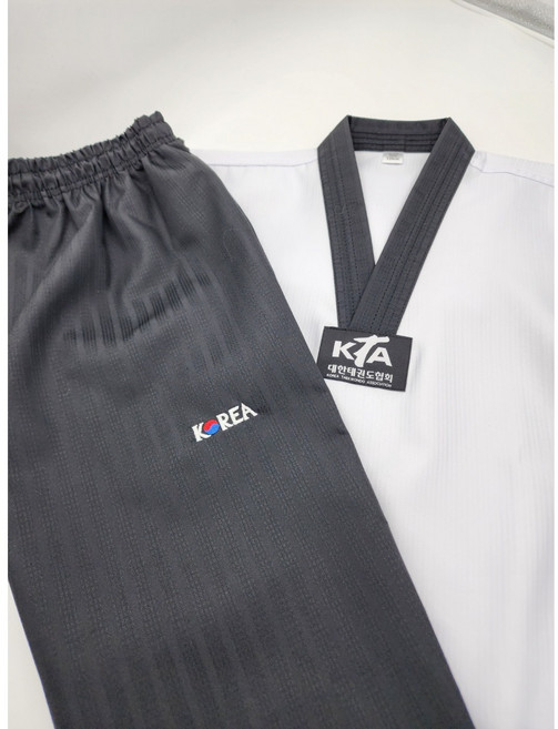 KOREA 깃도복 청 적 검정 반반도복