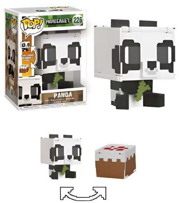 POP! MINECRAFT 二合一翻翻樂公仔套裝, 1個, 大號翻轉胖達