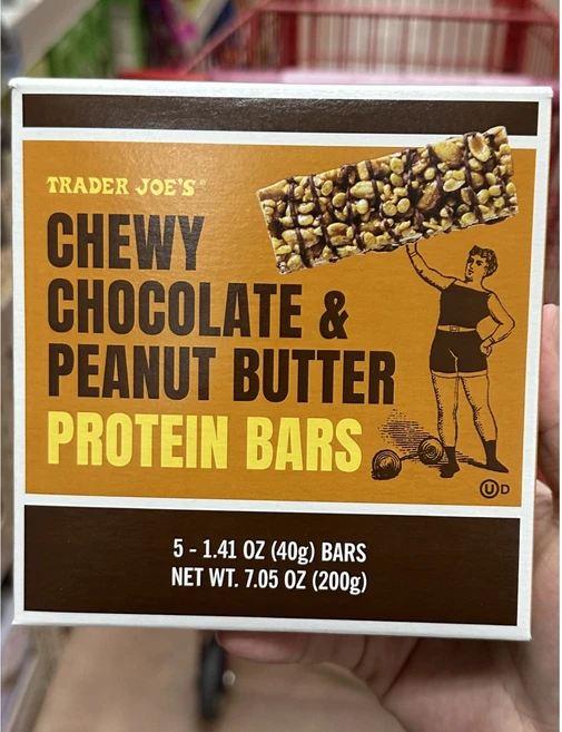 트레이더조 Trader Joe 츄이 초콜릿 앤 피넛버터 프로틴바 - 쿠팡