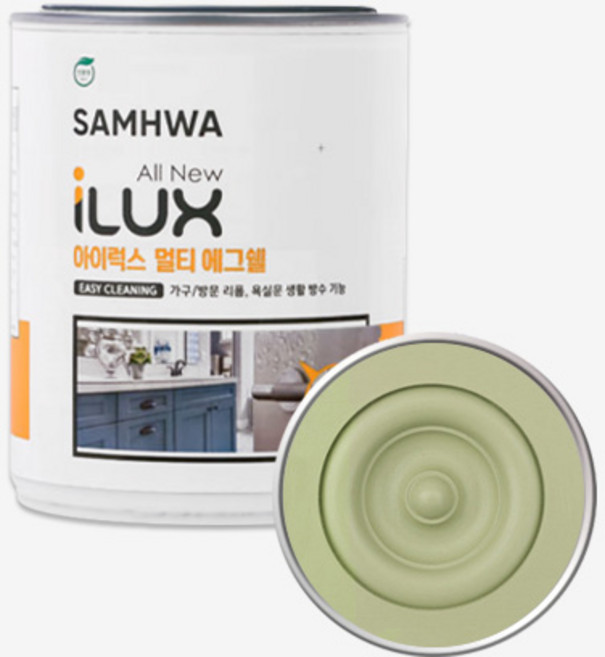 아이럭스 멀티 에그쉘 200컬러 1L 가구 방문 페인트, 142.라이트세이지, 1개