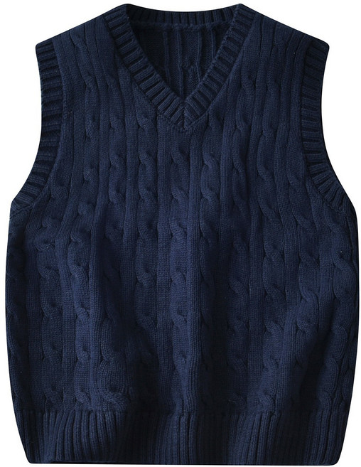 크리스탈하우스 주니어 깔끔 꽈배기 니트 베스트 293