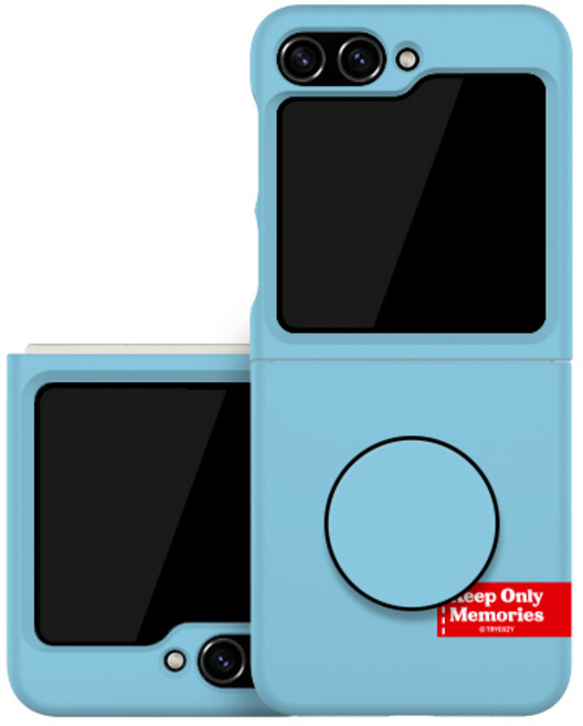 솔리드 라벨 프레쉬 갤럭시 Z플립 원형스마트톡 하드 휴대폰 케이스