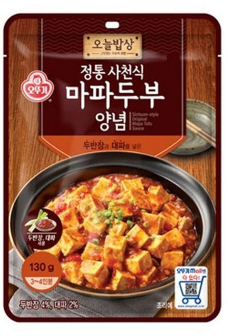 오뚜기 정통사천마파두부양념130g dhy*64270td, 130g, 1개
