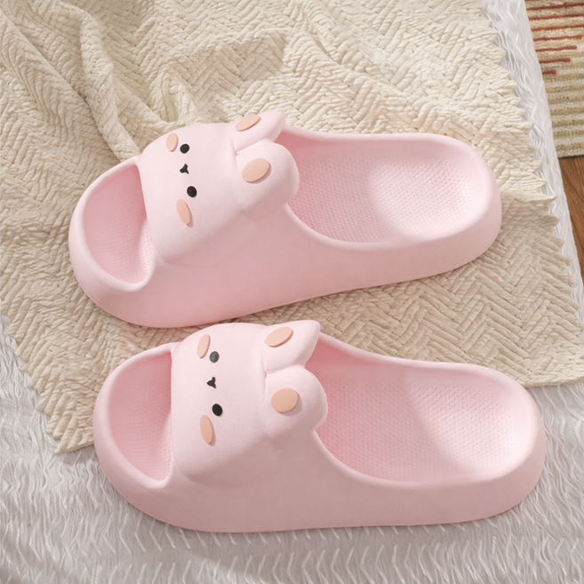 파티굿즈 볼록토끼 EVA 층간소음 미끄럼방지 발편한 경량 실내화, 1개, 핑크