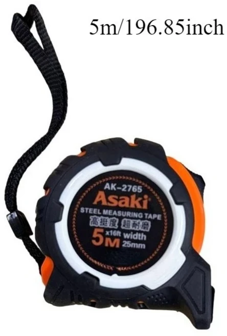 고정밀 3m/5m/7.5m/10m 스테인리스 스틸 접이식 줄자 목수 측정 도구 디지털 건축용, 04 5mx25mm 1pcs