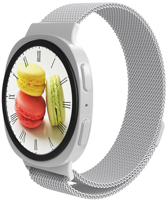 로랜텍 갤럭시워치 호환 마그네틱 메탈 스트랩, 라이트그레이, 1개