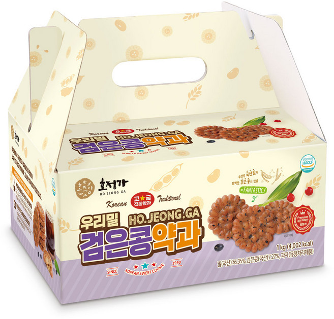 호정가 우리밀검은콩약과, 1개, 1kg
