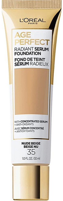 L'Oreal 파리 에이지 퍼펙트 래디언트 세럼 파운데이션 SPF 50 누드 베이지 1oz, L'Oreal 파리 에이지 퍼펙트 래디언트 세럼 파운데