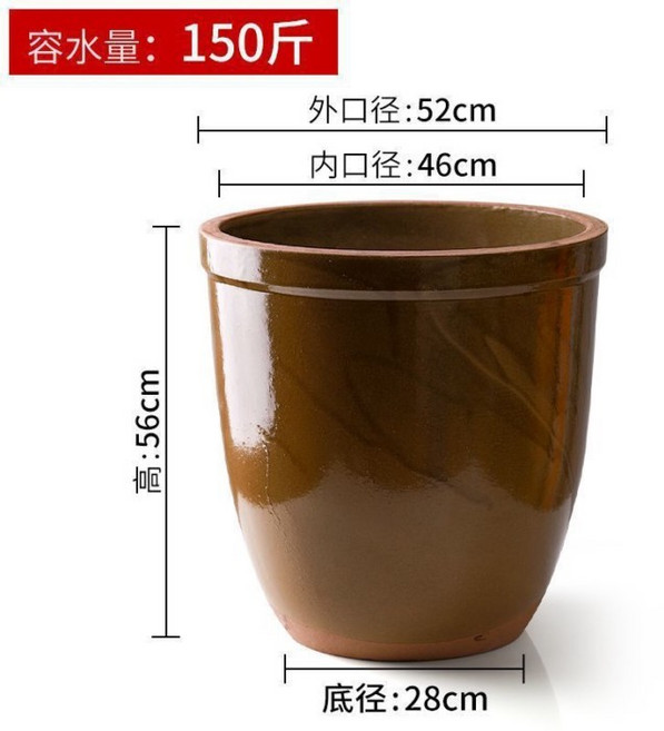 陶瓷醃菜缸 醬缸 釀酒發酵缸, 瘦高水缸裝水150, 1個