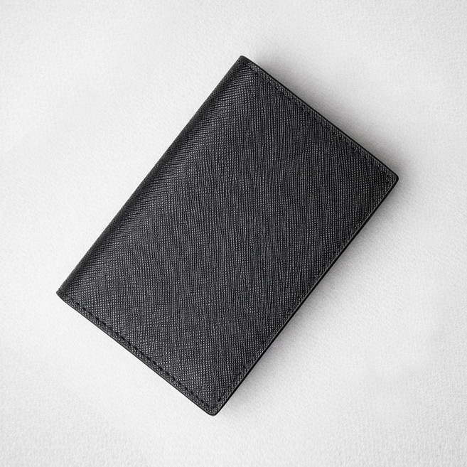 베이직 사피아노 2단 남성 슬림 카드 지갑