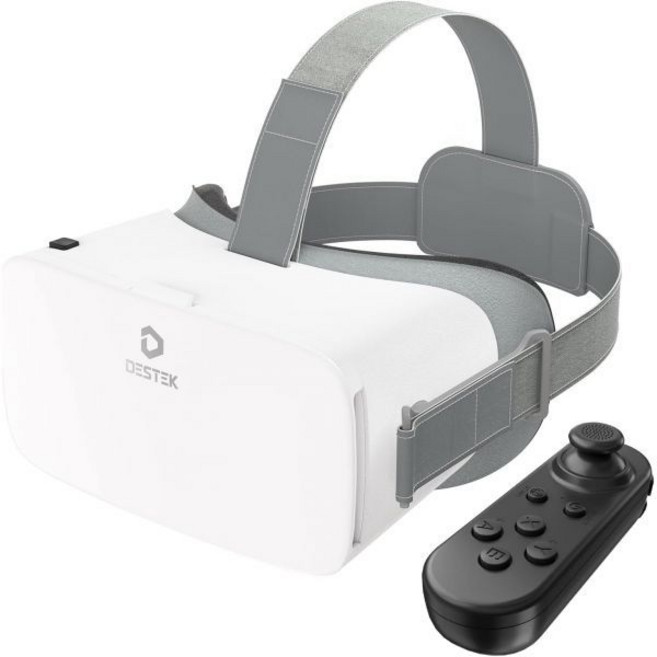 Windows MOSAHOLL PSVR2 PC 어댑터 컨버터 게임 액세서리 컨트롤러가 있는 휴대폰용 DESTEK V5 VR 헤드셋 안티 블루 아이즈 프로텍트 HD 렌즈 11, White