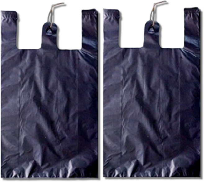 튼튼한 손잡이 마트 봉투 검정색 1호~7호, 100개, 3L
